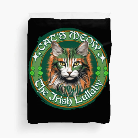 CAT'S MEOW THE IRISH LULLABY Feline Kitty Design Duvet Covers