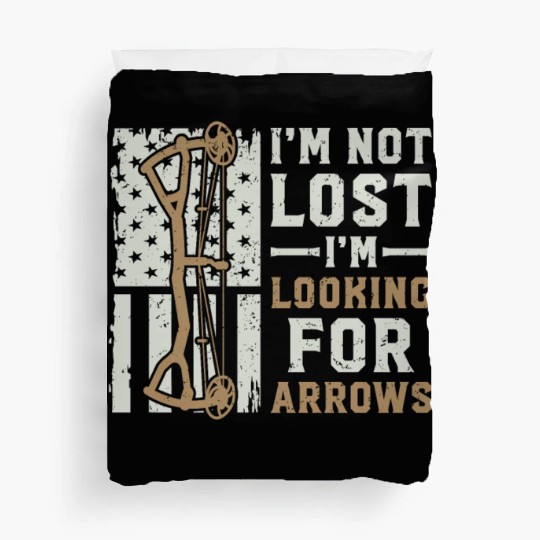 Funny Archery USA Flag Patriotic Hunter Duvet Covers
