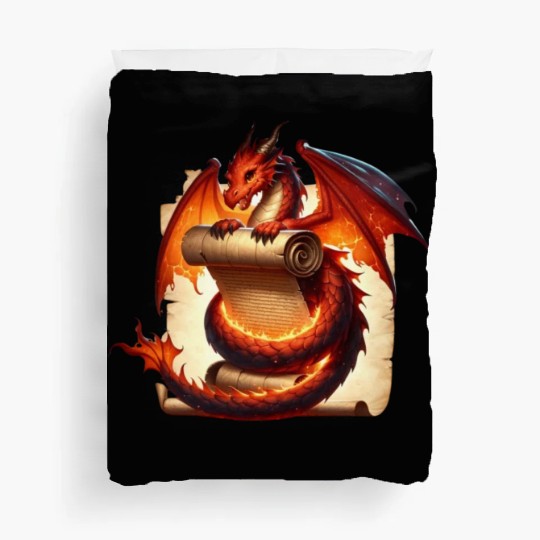Fantasy Creature Papyrus Scroll Dungeon Dragon Duvet Covers