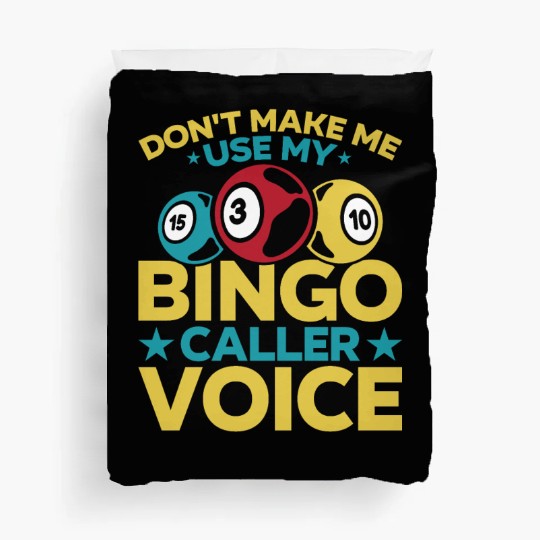 Bingo Caller Voice Funny Bingo Night Duvet Covers