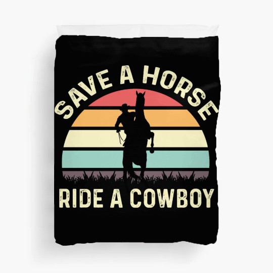 Ride a Cowboy Joker or Funny Person Gift Duvet Covers