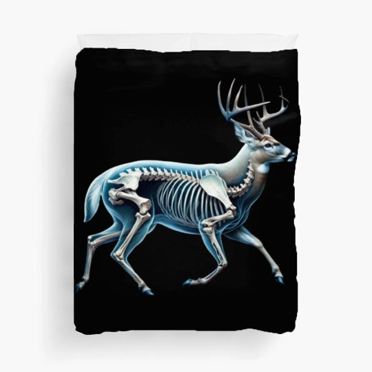 Deer Skeleton Anatomy Duvet Covers