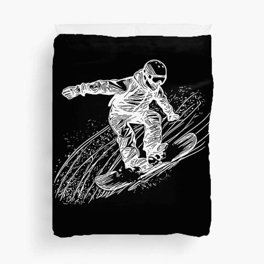 Snowboarding Jump Style Cooler Snowboard Move Duvet Covers