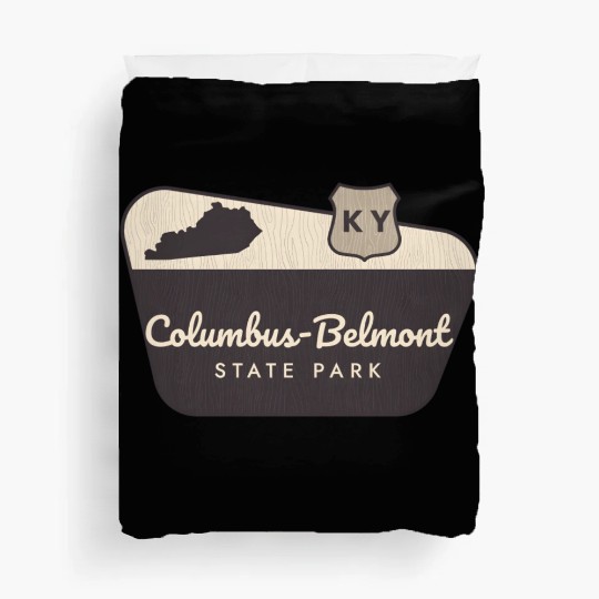 Columbus-Belmont State Park Kentucky Welcome Sign Duvet Covers
