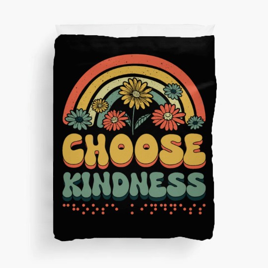 Choose Kindness Braille Alphabet Braille Language Duvet Covers