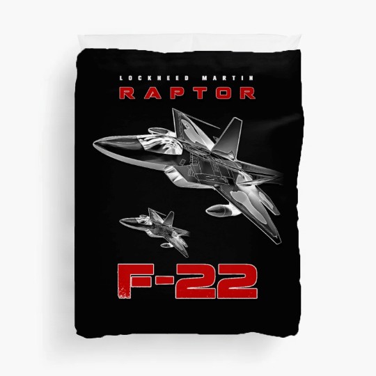 F-22 Raptor Fighterjet Us Air Force Warbird Duvet Covers