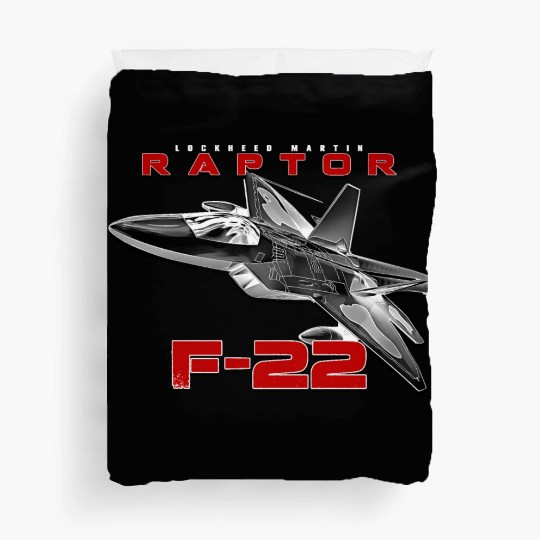F-22 Raptor Fighterjet Us Air Force Warbird Duvet Covers