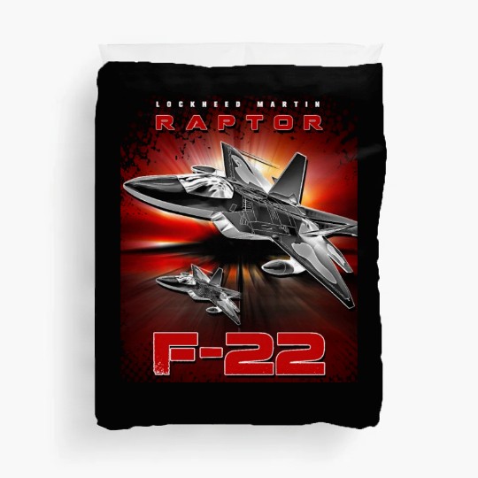 F-22 Raptor Fighterjet Us Air Force Warbird Duvet Covers