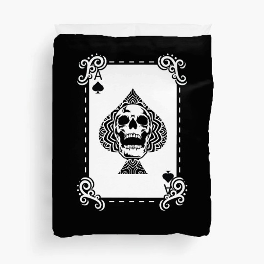 Death Card Addicted to Gaming Gift Duvet Covers