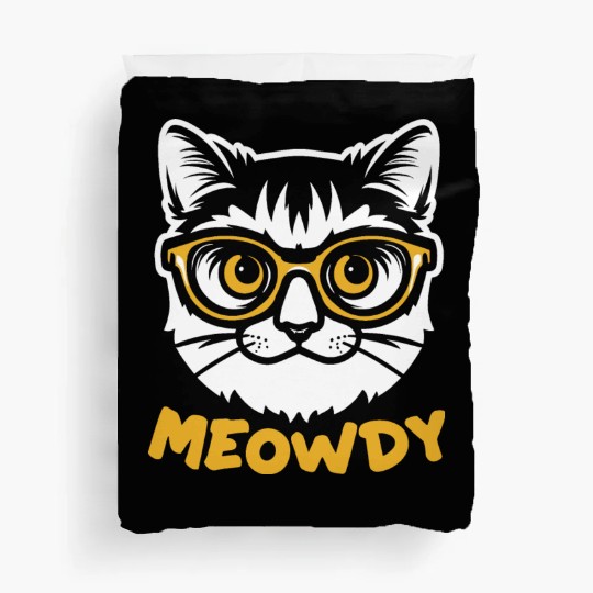 Meowdy Funny Kitty Michigan Gift Duvet Covers
