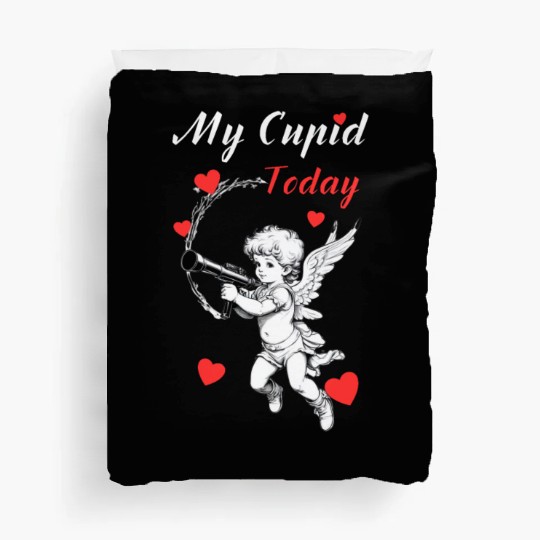 Valentines day, my cupid today. Duvet Covers