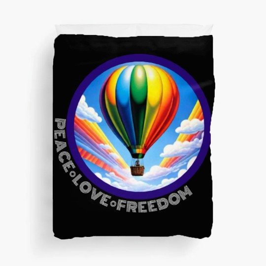 Peace Love Freedom Ballon Duvet Covers