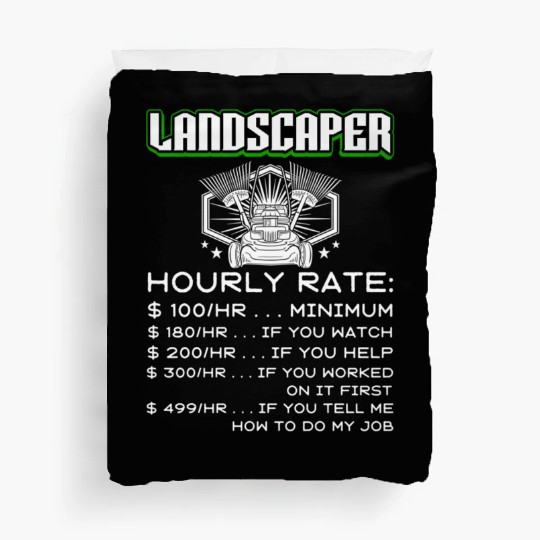 Landscaper Grass Care Lawn Mower Duvet Covers