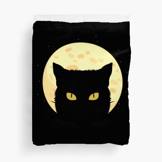 Cat Full Moon Cat Owner Gift Duvet Covers