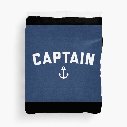 Captain Nautical Ocean Sailing Boat Funny Quote Duvet Covers