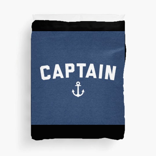 Captain Nautical Ocean Sailing Boat Funny Quote Duvet Covers
