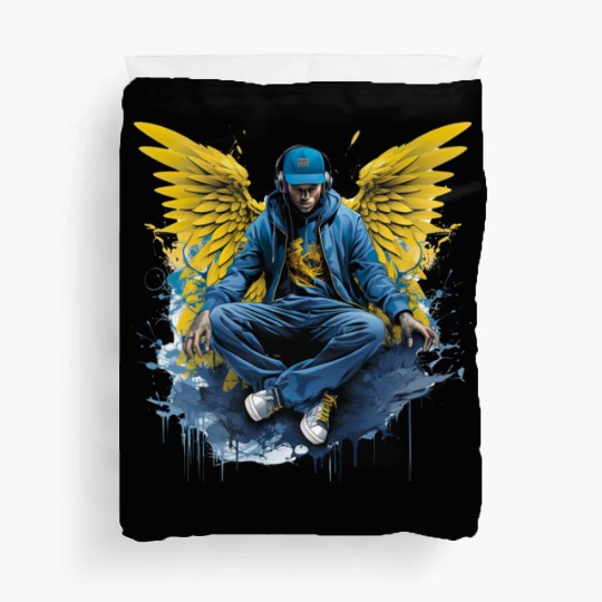 Urban Angel Wings DJ Graphic Stylish Streetwear Duvet Covers