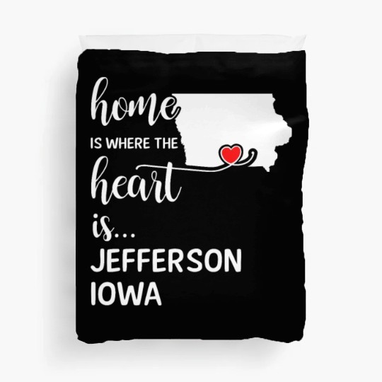 Jefferson County Iowa Is Where My Heart Is Gift Duvet Covers