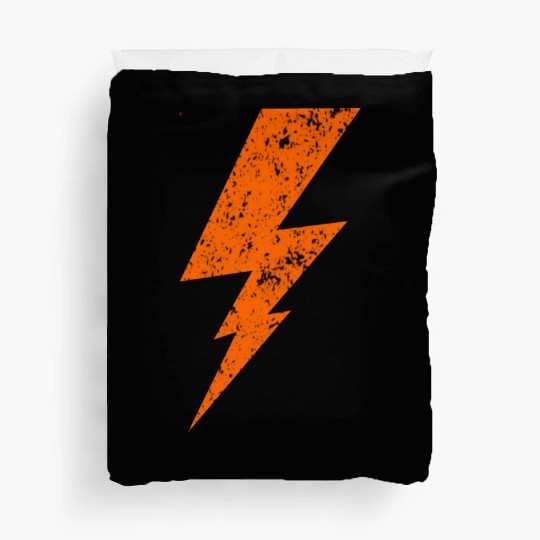orange Bolt Lightning | Bolt Graphic Duvet Covers