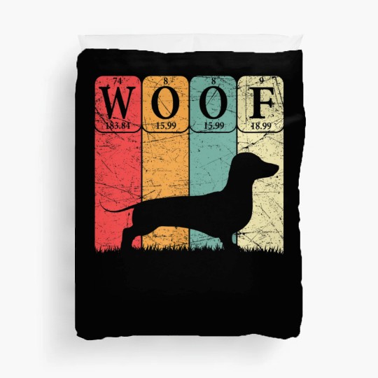 Dachshund Dog Periodic Table Elements Dog Lover Duvet Covers