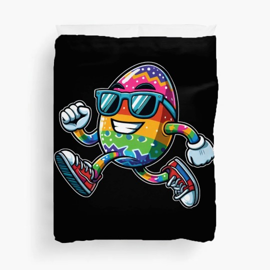Easter Egg Easter Egg Running Race Jogging Jogger Duvet Covers