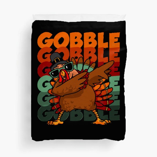 Dabbing Turkey Duvet Covers Thanksgiving Gobble