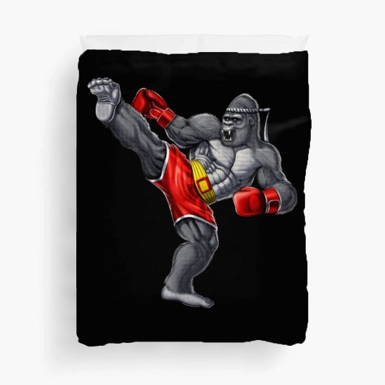 Gorilla Muay Thai Fighter Duvet Covers