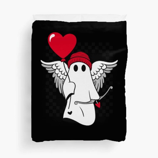 Valentine's Day Cupid Ghost Wings Heart Love Arro Duvet Covers
