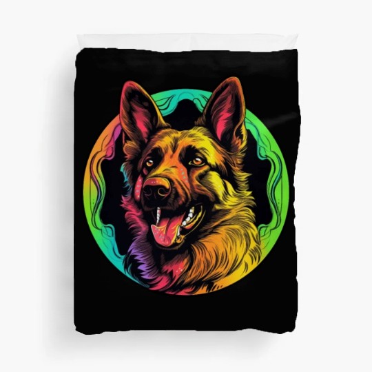 German Shepherd Funny Dog Halloween Costume Trick Duvet Covers