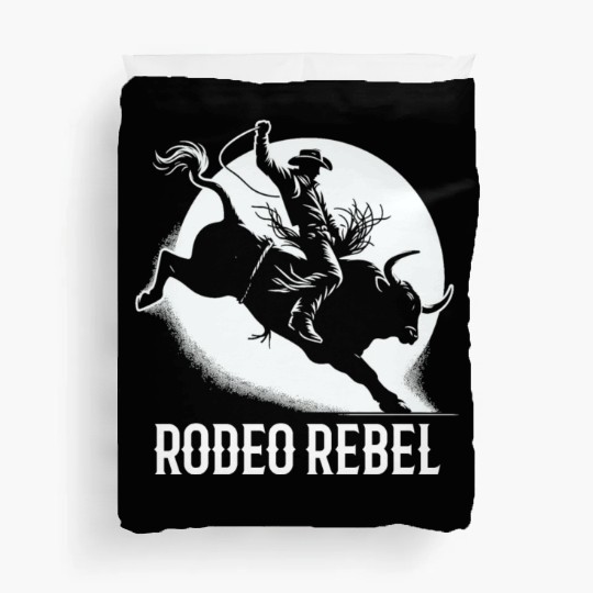 Rodeo Bull Riding Livestock Show Farmer Cattle Duvet Covers