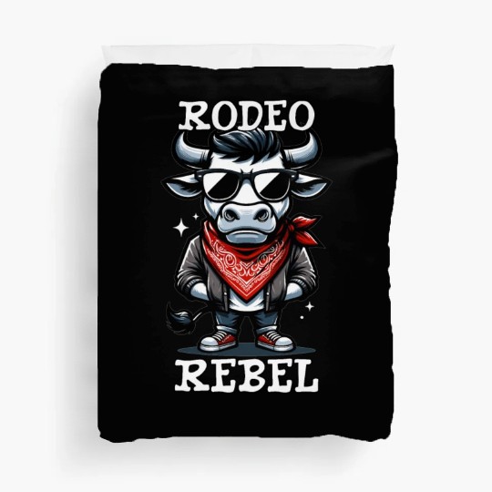 Rodeo Bull Riding Livestock Show Farmer Cattle Duvet Covers