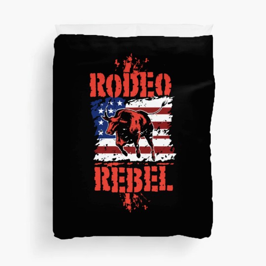 Rodeo Bull Riding Livestock Show Farmer Cattle Duvet Covers