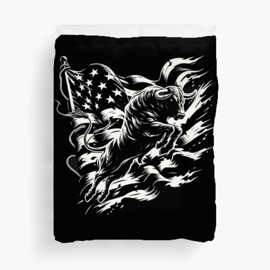 Rodeo Bull Riding Livestock Show Farmer Cattle Duvet Covers