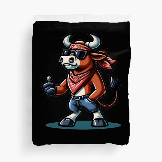 Rodeo Bull Riding Livestock Show Farmer Cattle Duvet Covers
