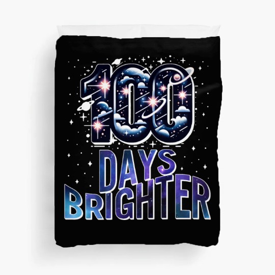 School Duvet Covers, 100 Days Brighter Stars Galaxy