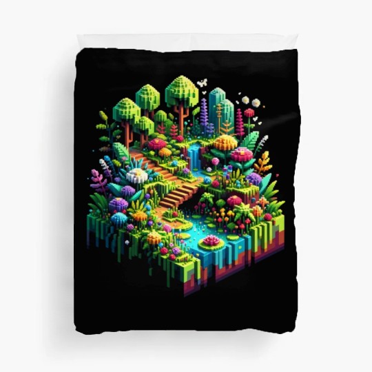 Voxel Enchanted Forest Duvet Covers