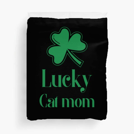 Lucky Cat Mom St Patrick's Day Duvet Covers