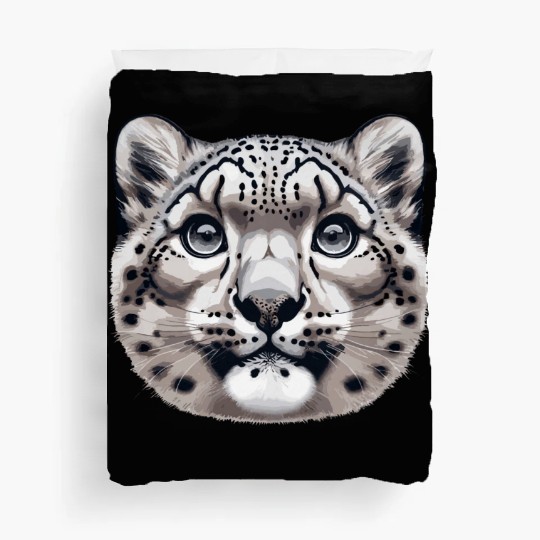 Snow Leopard Leopard White Leopard Duvet Covers