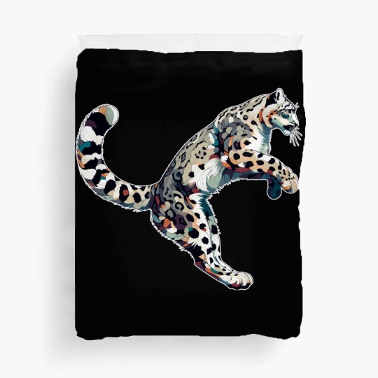 Snow Leopard Leopard White Leopard Duvet Covers
