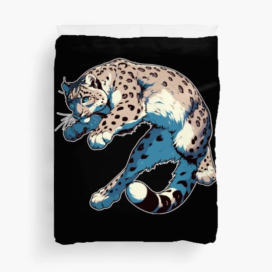 Snow Leopard Leopard White Leopard Duvet Covers