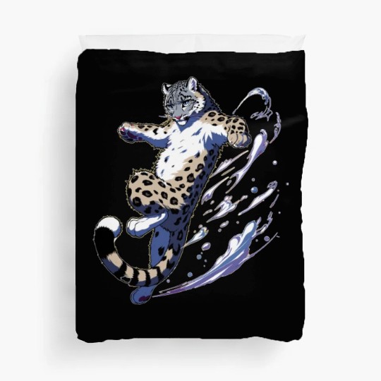 Snow Leopard Leopard White Leopard Duvet Covers