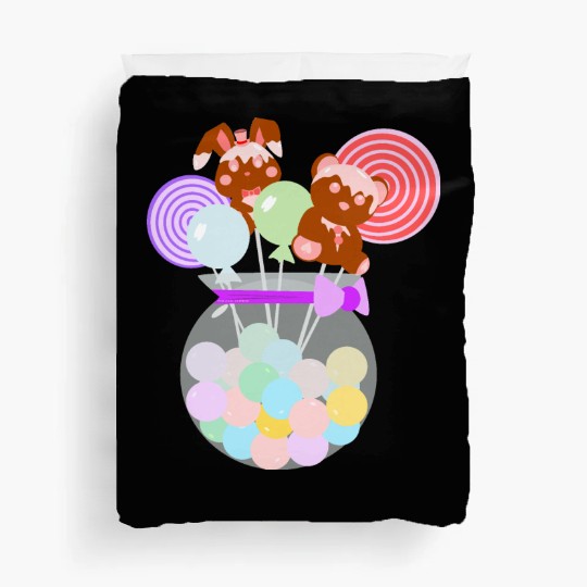 CIRCUS IN SPRING: CIRCUS CANDY JAR Duvet Covers