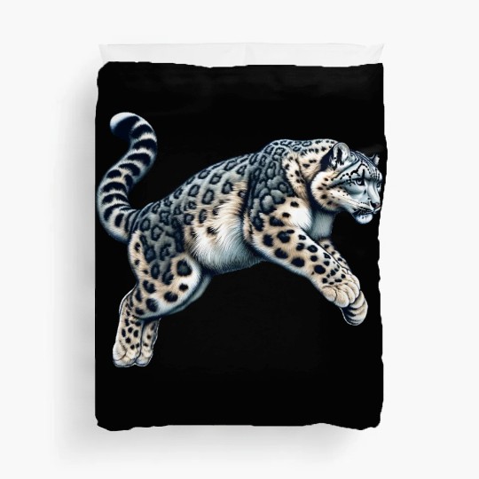 Snow Leopard Leopard White Leopard Duvet Covers