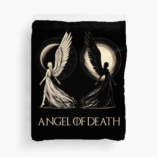 Angel of Death - Sun And Moon Mystical Artwork Duvet Covers
