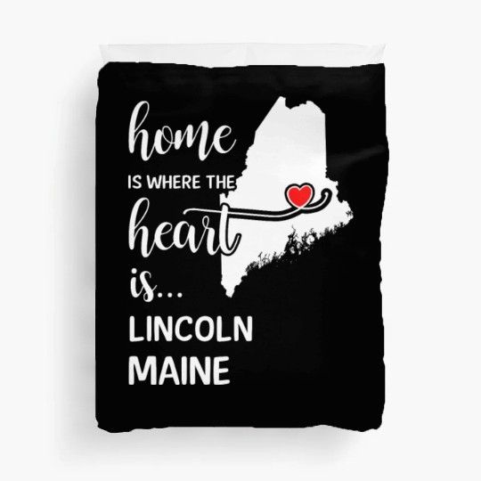 Lincoln County Maine Is Where My Heart Is Gift Duvet Covers