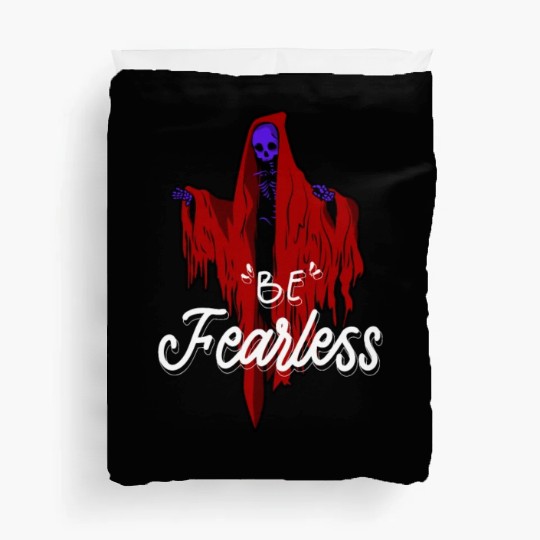 Skull Skeleton Horror Be Fearless Logo Duvet Covers