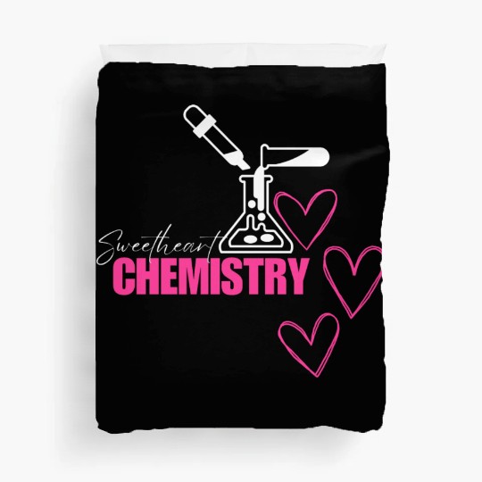 Sweetheart Chemistry Illustration Duvet Covers