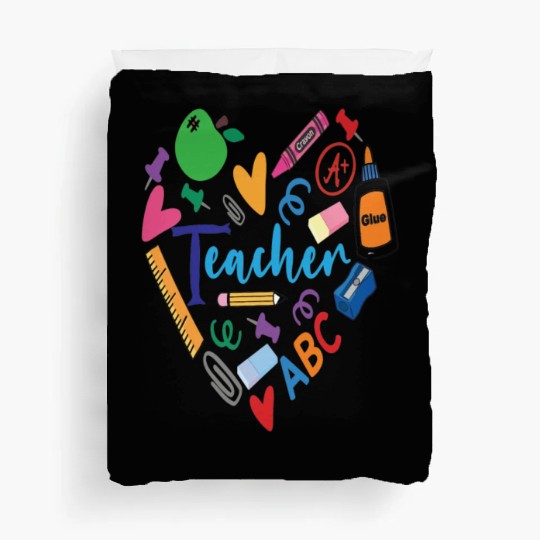 teacher school lover Duvet Covers