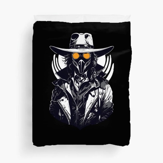 Cyberpunk Cowboy - A Weird Wild West Fusion Duvet Covers
