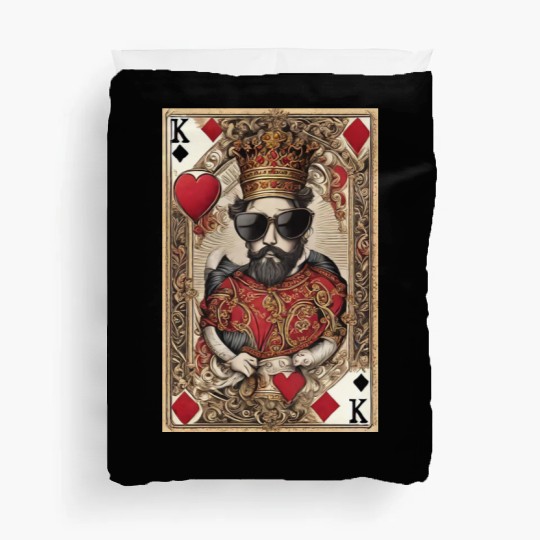 Mens King of Hearts Duvet Covers Cool Duvet Covers for Guys